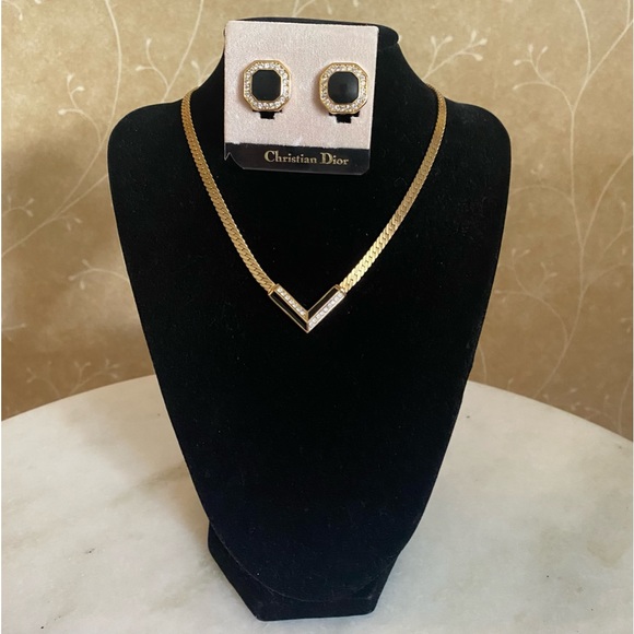 Vintage 1991 Christian Dior Necklace and Earrings - Picture 1 of 6